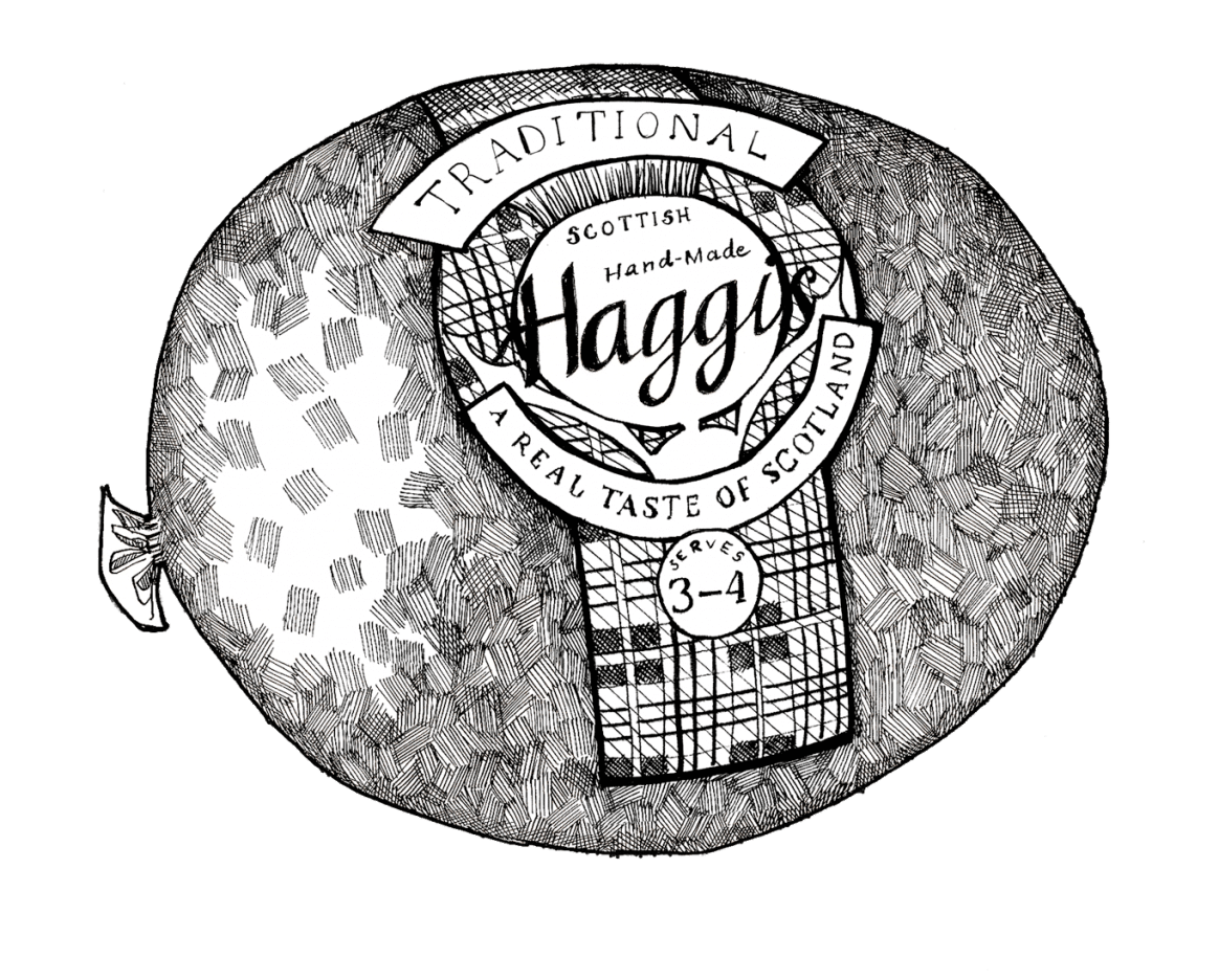 haggis neeps and tatties clipart house