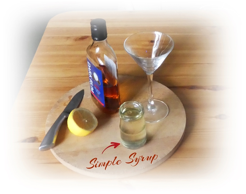 simple syrup with rum and lemon