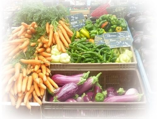 fresh vegetable display