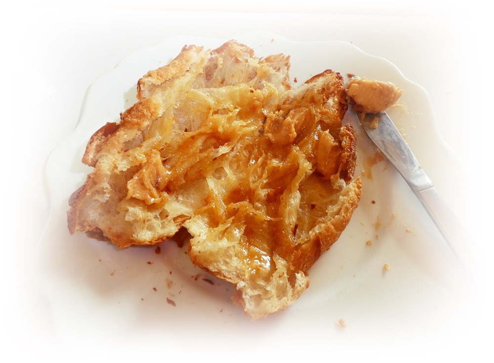 salted caramel compound butter croissant